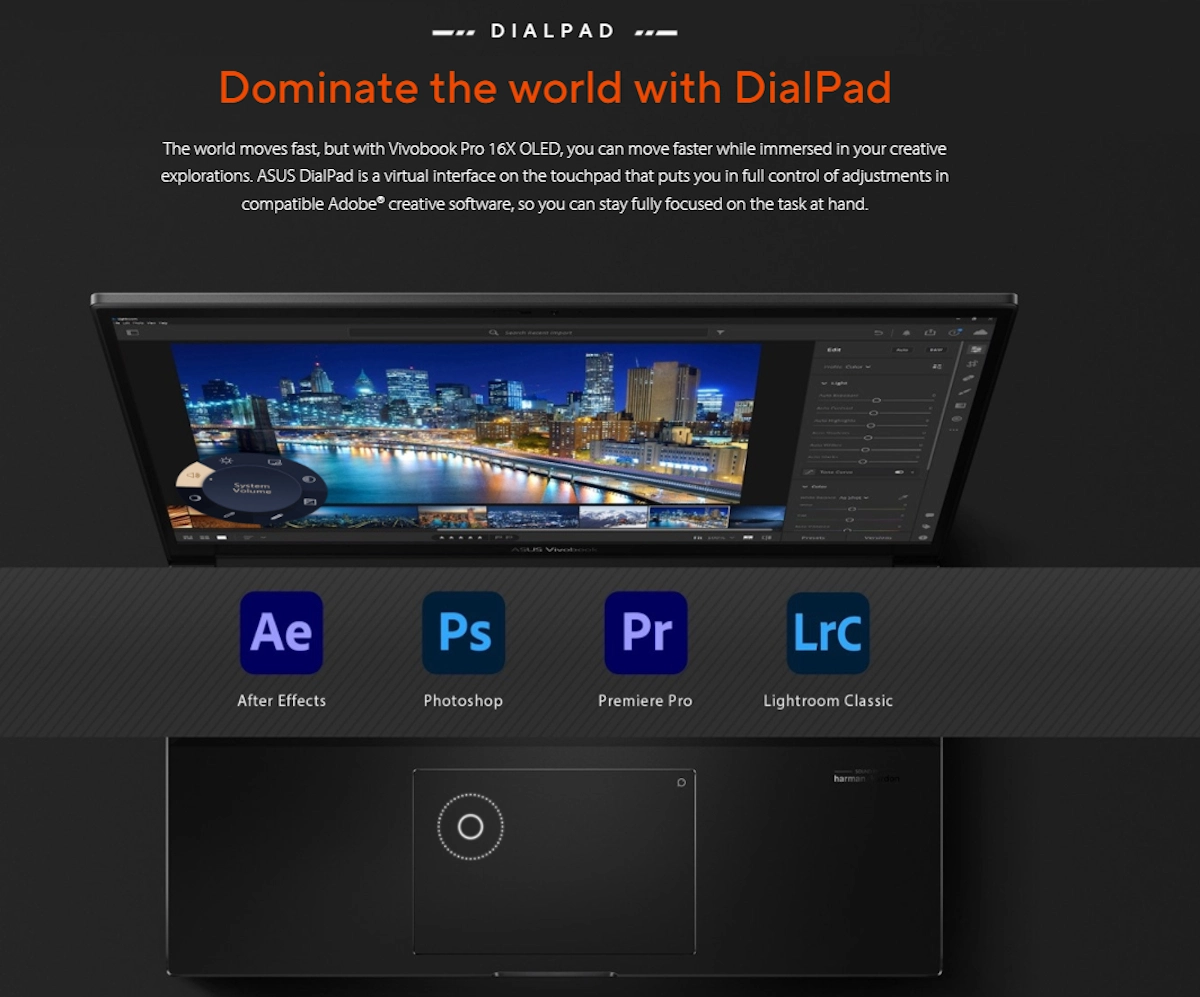 asus vivobook pro oled dialpad