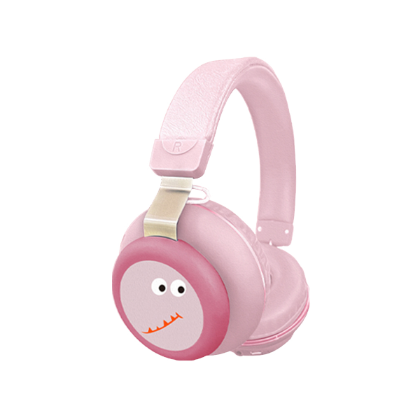 GJBY Headphones Bluetooth Dinosaur Light Pink