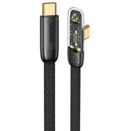 Usams Cable USB-C PD 100W Iceflake 1,2m Black