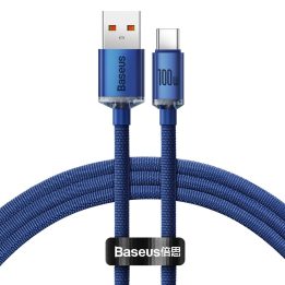 Baseus Crystal Shine Usb A- Type c 100W 1.2m Blue