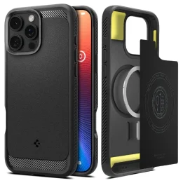 Spigen Rugged Armor MagSafe Apple iPhone 16 Pro Max Black