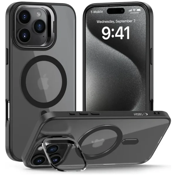 1727387263 tech protect magstand magsafe apple iphone 16 pro max matte black