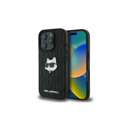 Karl Lagerfeld iPhone 16 Pro Max Monogram Choupette Head Pin