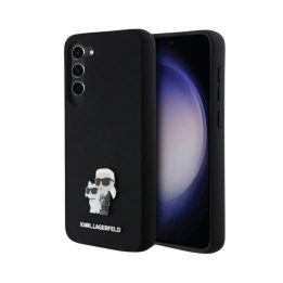 Karl Lagerfeld Samsung Galaxy S23+ Plus hardcase Silicone Karl&Choupette Metal Pin Black