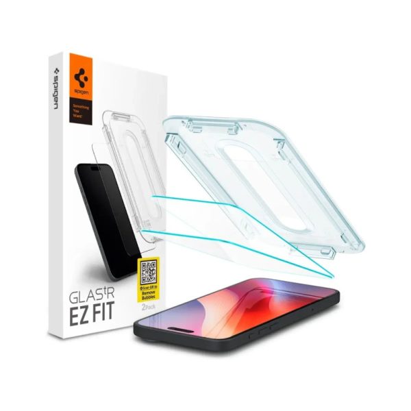 1741371140 spigen glastr ez fit apple iphone 15 16 clear 2 pack