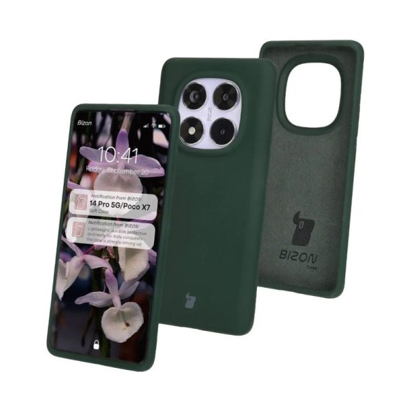 1741438461 bizon soft case xiaomi redmi note 14 pro 5g poco x7 dark green