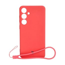 Bizon Case Silicone Sq Samsung Galaxy S24+ Plus Rose Red