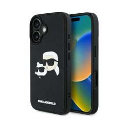 Karl Lagerfeld HC 3D Rubber Double Heads Apple iPhone 16 black