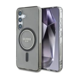 Guess Magnetic IML Glitter Case for Samsung Galaxy S25 Gray