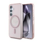 Guess Magnetic IML Glitter Case for Samsung Galaxy S25 Pink