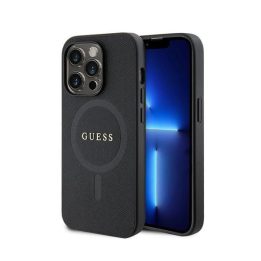 Guess Saffiano Magsafe Case for Iphone 15 Pro Black