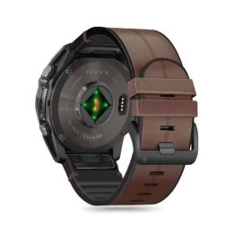 Tech-Protect Silicone PU Strap for Garmin Fenix 5 / 6 / 6 Pro / 7 / 8 (47 mm) / E Brown