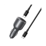 UGREEN Car Charger USB-A 2xUSB-C 130W + 1m Cable