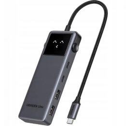 USB-C Hub UGREEN Uno, 2 x USB-A 3.2 - 3 x USB-C - 1 x HDMI Grey