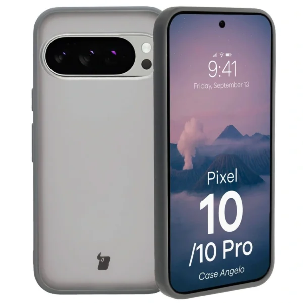 1787831466 bizon case google pixel 10 10 pro semi transparent with gray frame