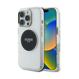 Guess iPhone 16 Pro Max IML Metal Colored Circle MagSafe Black