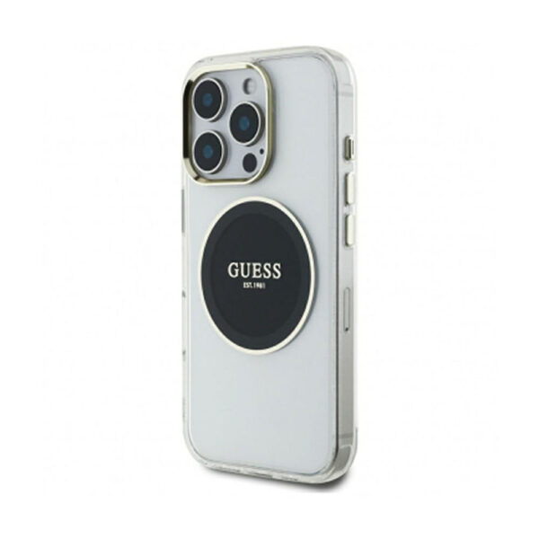 Guess iPhone 16 Pro Max IML Metal Colored Circle MagSafe Black