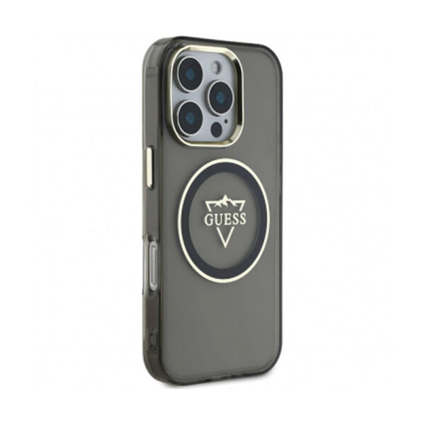 Guess iPhone 16 Pro Max IML Metal Mountain Logo MagSafe Black