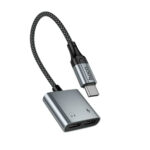HOCO USB-C to USB-C / USB-C Audio Adapter Grey