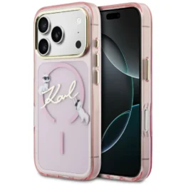 Karl Lagerfeld MagSafe Case iPhone 17 Pro Pink