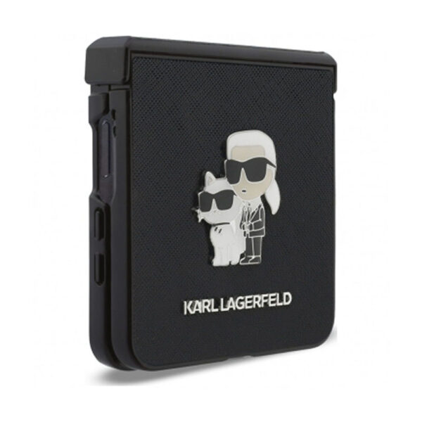 karl-lagerfeld-saffiano-karl-choupette-metal-pin-samsung-galaxy-z-flip8-black