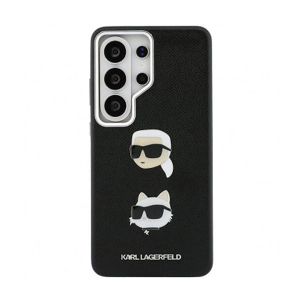 Karl Lagerfeld Saffiano Karl & Choupette's Head Pin Samsung Galaxy S26 Ultra Black