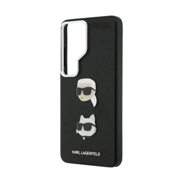 Karl Lagerfeld Saffiano Karl & Choupette's Head Pin Samsung Galaxy S26 Ultra Black